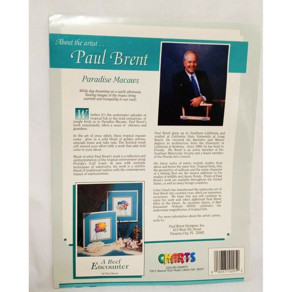 Paradise Macaws Birds Parrots Cross Stitch Leaflet Book Color Charts 1990 10205 - Picture 2 of 6